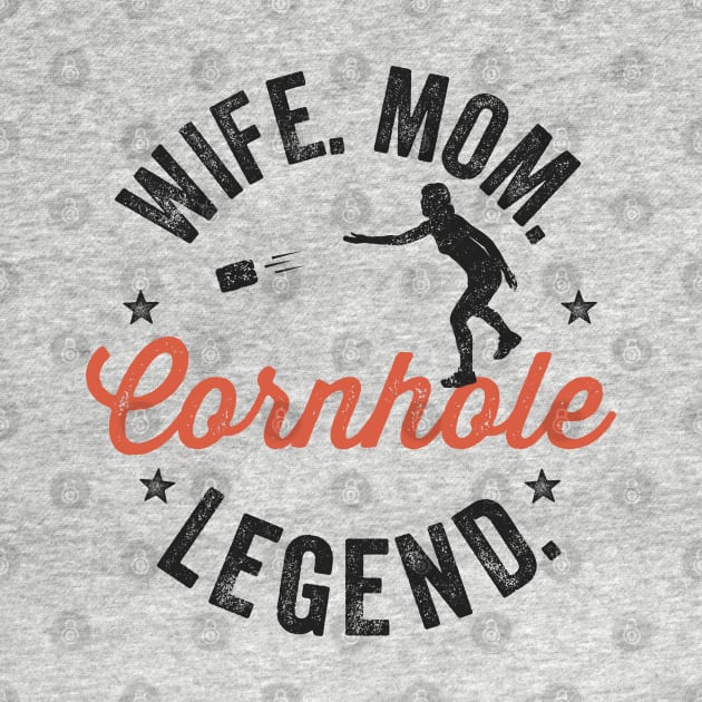 Cornhole Shirt Vintage Funny Wife Mom Cornhole Legend by Happy Lime